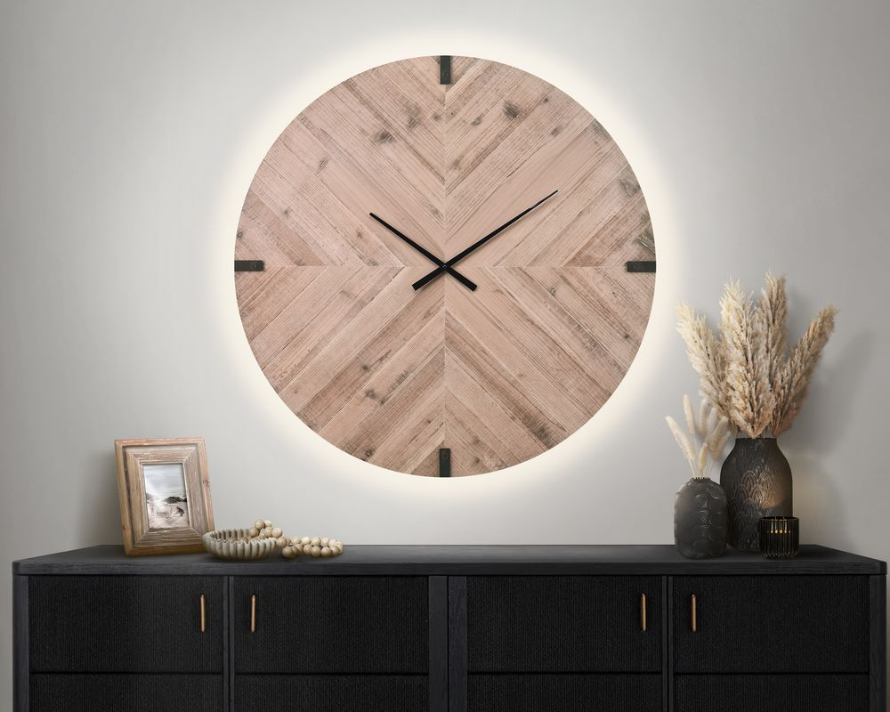 Horloge murale 30 po - Brun