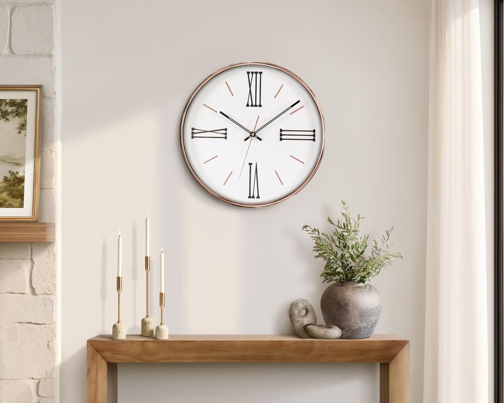 Horloge murale 14 po - Or