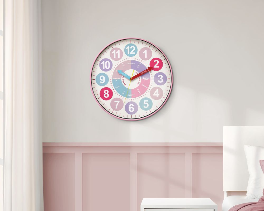 Horloge murale 18 po - Rose