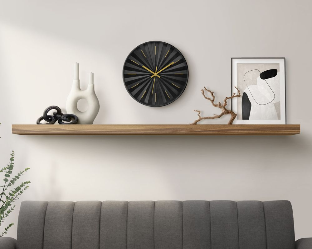 Horloge murale 12 po - Noir