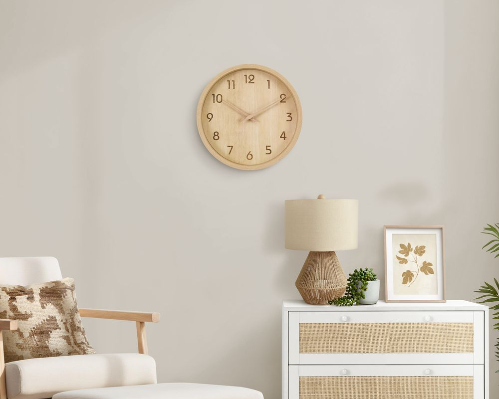 Horloge murale 12 po - Brun