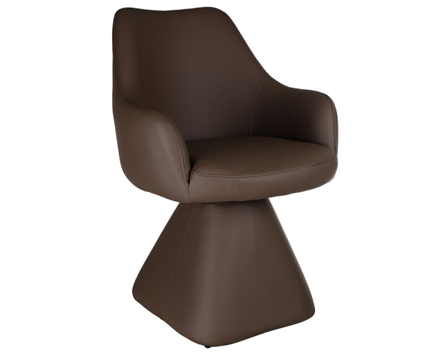 Chaise Caprese simili cuir brun - Brun