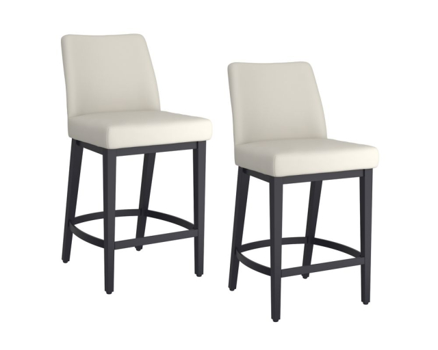 Ensemble de 2 tabourets Jace métal beige - Beige