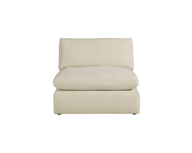 Sectionnel en plumes - Fauteuil sans bras - Beige