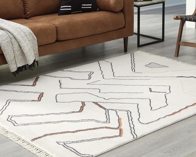 Carpette lavable 5 pi x 7 pi - Crème