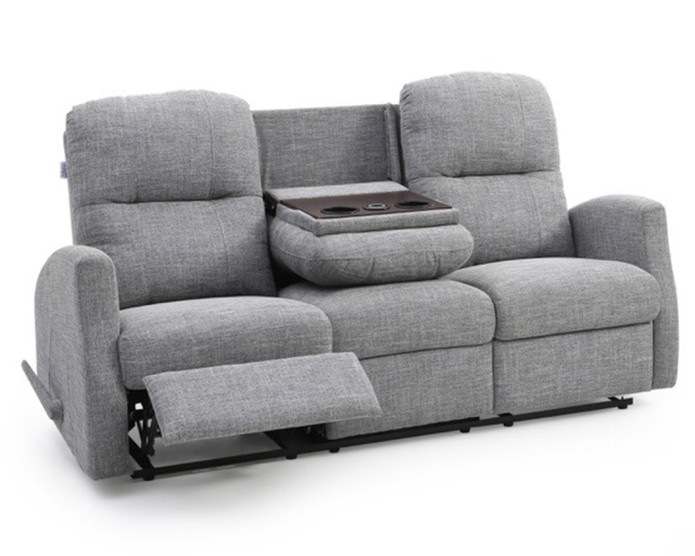 Sofa inclinable avec console rabattable