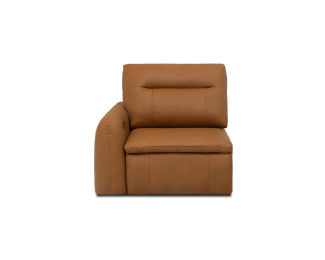 Sectionnel inclinable électrique coulissant - Fauteuil incl. électrique coulissant bras gauche - Caramel