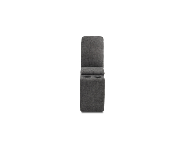 Sectionnel électrique coulissant - Console avec rangement - Gris