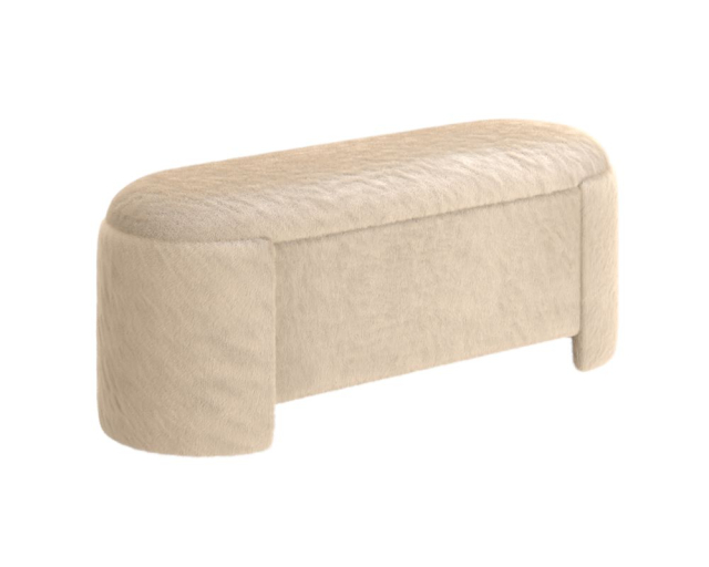 Ottoman de rangement Selene beige - Beige