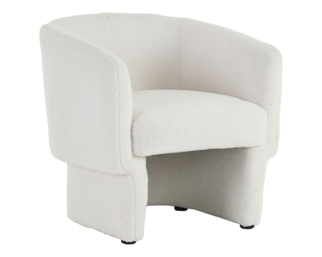 Chaise Sheri tissu blanc - Blanc