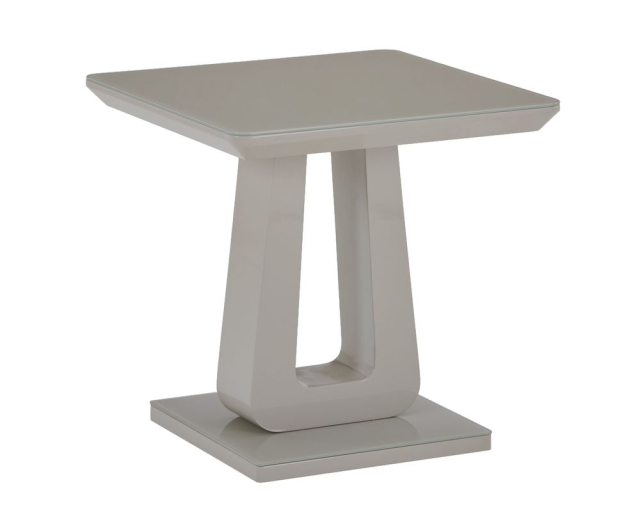 Table d'appoint Corvus verre gris - Gris