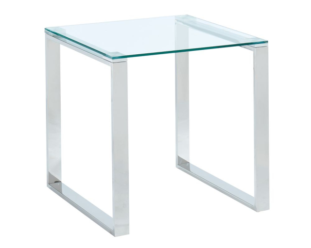 Table d'appoint Zevon verre argent - Argent