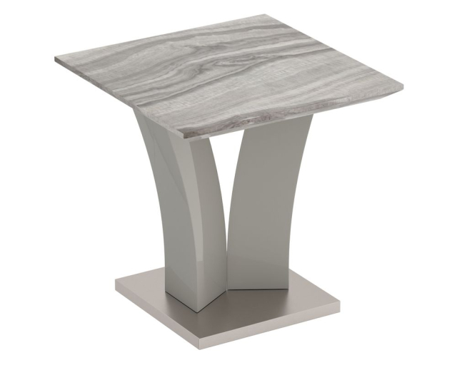 Table d'appoint Napoli métal gris - Gris