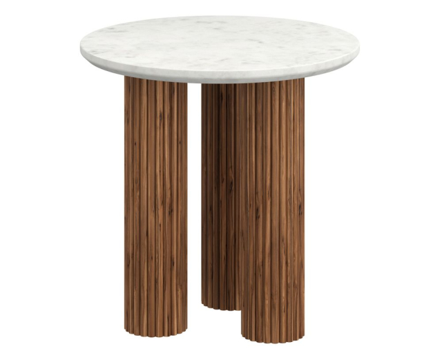 Table d'appoint Jilsa marbre naturel - Brun