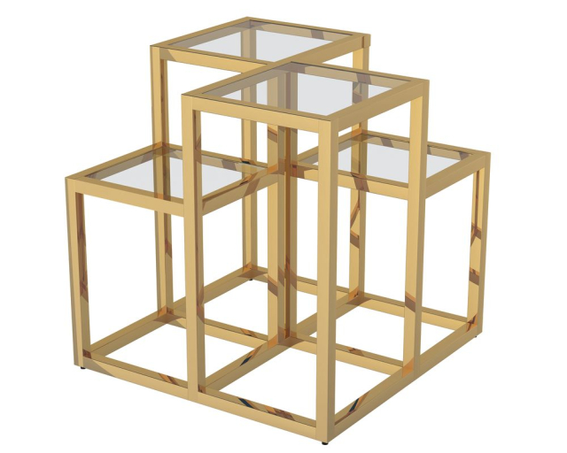 Table d'appoint Casini verre or - Or