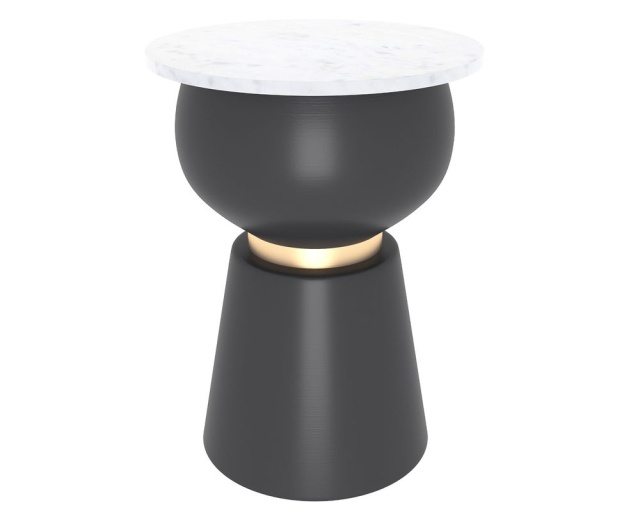 Table d'appoint Alora marbre noir - Noir