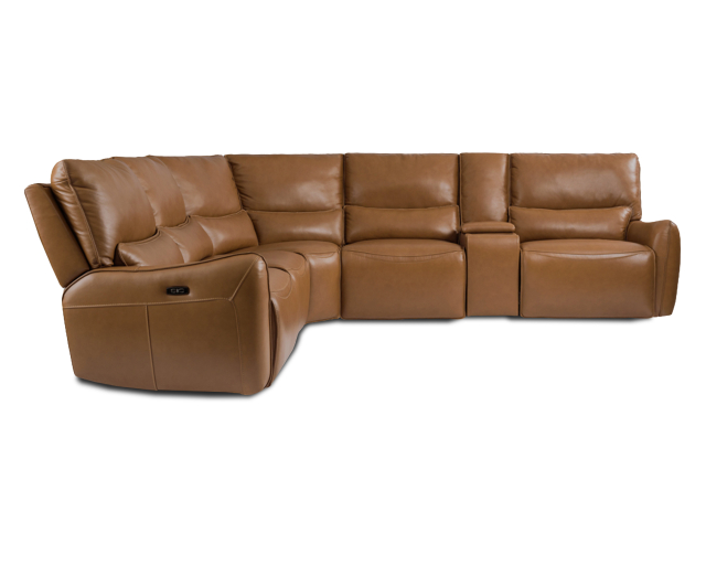 Sectionnel inclinable électrique zéro gravité 6mcx - Caramel