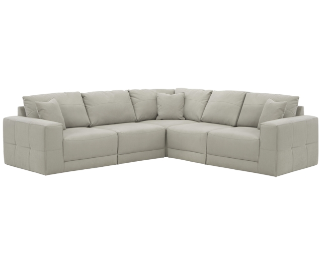 Sectionnel 5mcx Tissu Gris moyen - Gris