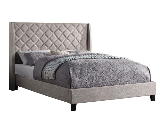 Lit en tissu king - Beige