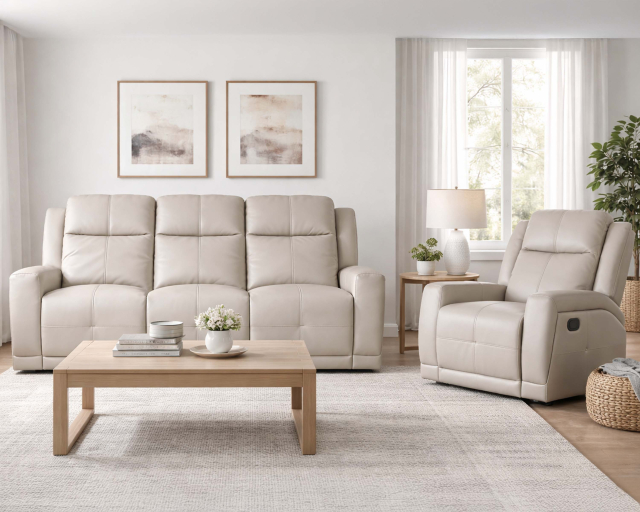 Fauteuil et sofa inclinable Tissu Beige taupe - Beige