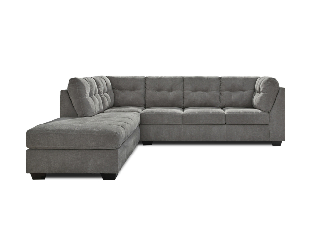 Sectionnel 2mcx Tissu Gris moyen - Gris