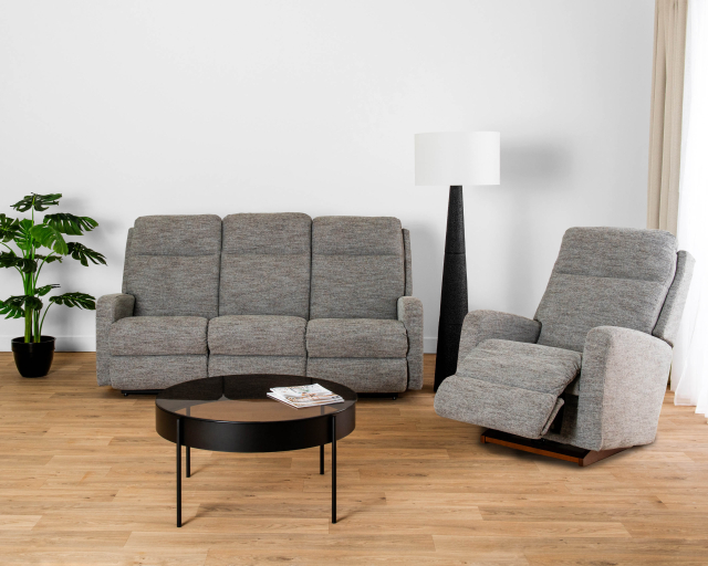 Fauteuil et sofa inclinable Tissu Gris moyen - Gris