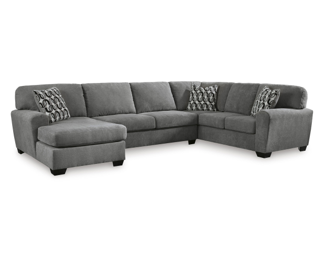 Sectionnel 3mcx Tissu Gris moyen - Gris