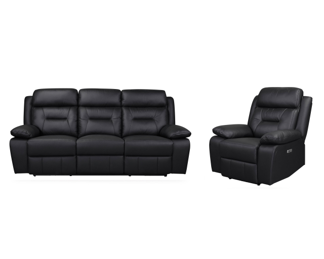 Fauteuil et sofa inclinable - Électrique - Noir