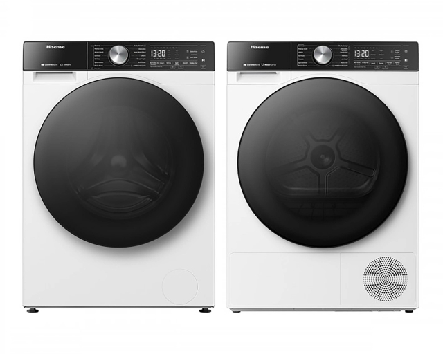 HISENSE Ensemble de buanderie frontale vapeur 3,1pi3 Blanc - WF5S2845BW/DH5S452BW