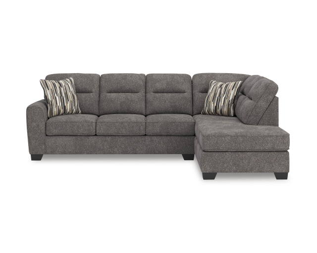 Sectionnel 2mcx Tissu Gris moyen - Gris