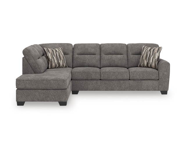 Sectionnel 2mcx Tissu Gris moyen - Gris