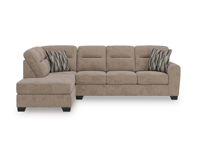 Sectionnel 2mcx Tissu Beige moyen - Beige