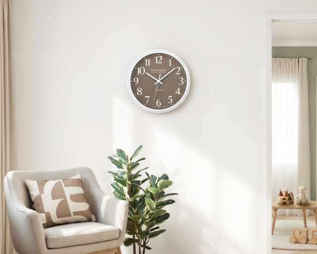 Horloge murale 12 po - Brun