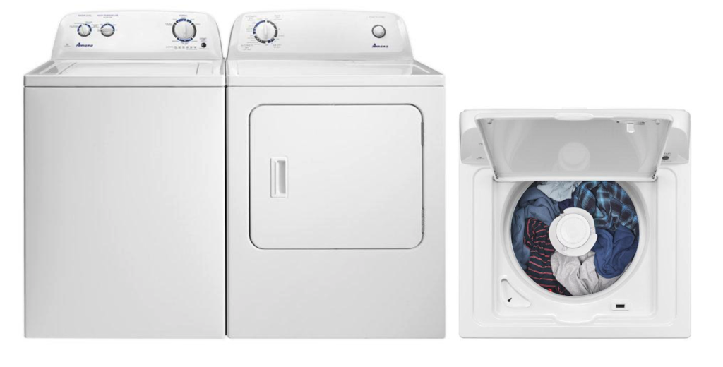 Ensemble laveuse-sécheuse blanc