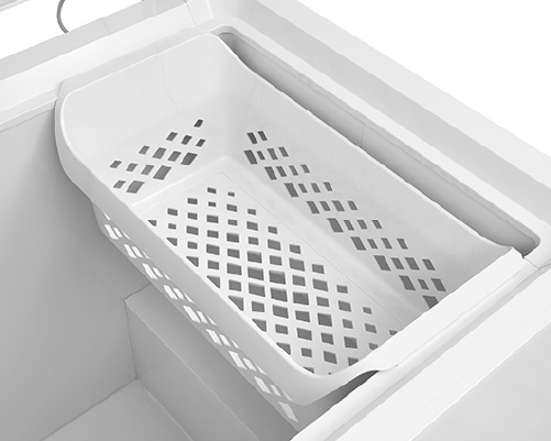 Panier dans congélateur