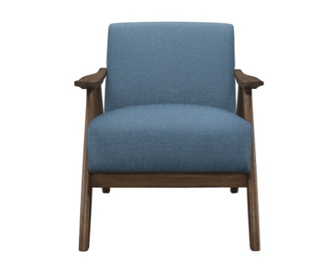 Fauteuil en tissu de couleur bleu