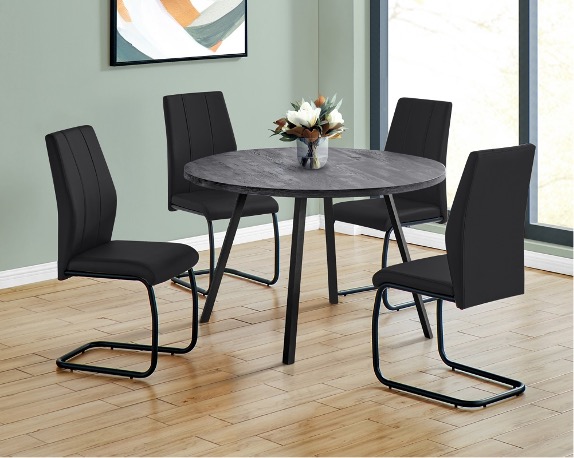 Table laminée de couleur noir